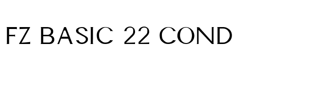 FZ BASIC 22 COND font preview