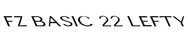 FZ BASIC 22 LEFTY font preview