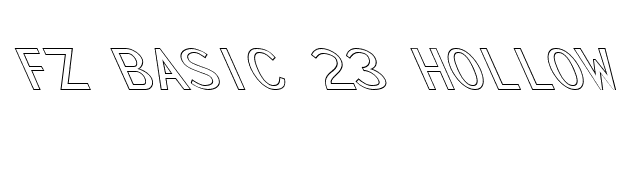 FZ BASIC 23 HOLLOW LEFTY font preview