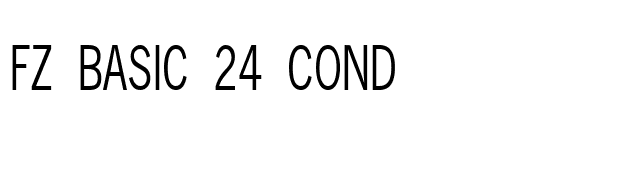 FZ BASIC 24 COND font preview