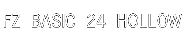 FZ BASIC 24 HOLLOW font preview