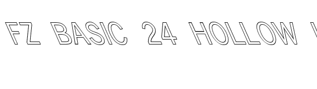 FZ BASIC 24 HOLLOW LEFTY font preview