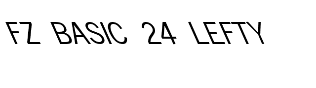 FZ BASIC 24 LEFTY font preview