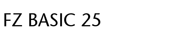 FZ BASIC 25 font preview