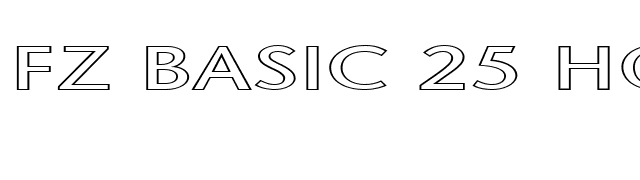 FZ BASIC 25 HOLLOW EX font preview