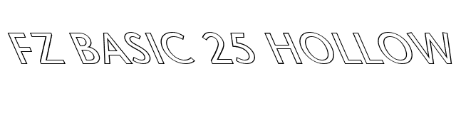 FZ BASIC 25 HOLLOW LEFTY font preview