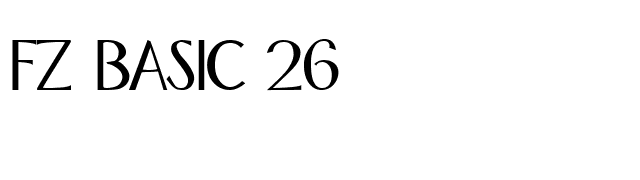 FZ BASIC 26 font preview