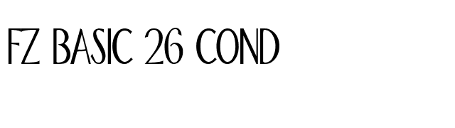 FZ BASIC 26 COND font preview