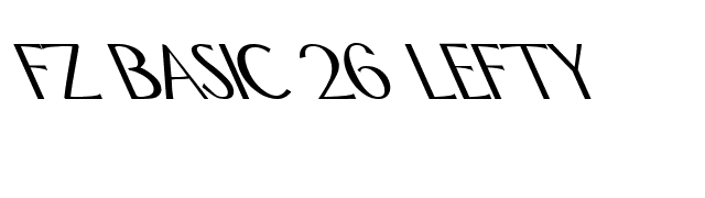 FZ BASIC 26 LEFTY font preview