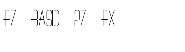 FZ BASIC 27 EX font preview