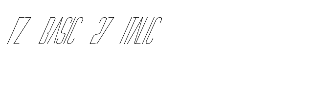 FZ BASIC 27 ITALIC font preview