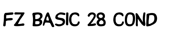 FZ BASIC 28 COND font preview