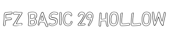 FZ BASIC 29 HOLLOW font preview