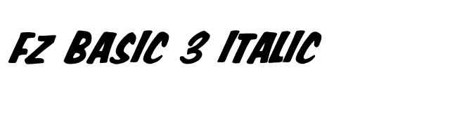 FZ BASIC 3 ITALIC font preview