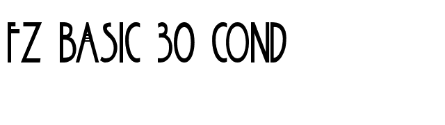 FZ BASIC 30 COND font preview