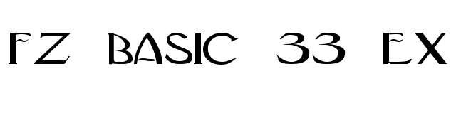 FZ BASIC 33 EX font preview