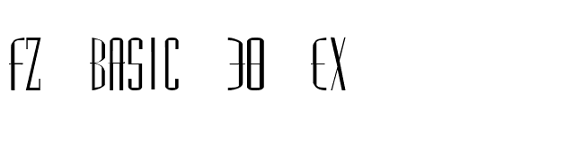 FZ BASIC 38 EX font preview