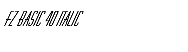 FZ BASIC 40 ITALIC font preview