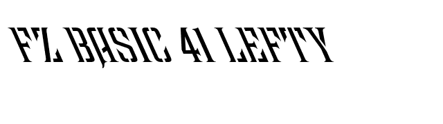 FZ BASIC 41 LEFTY font preview