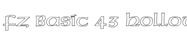 FZ BASIC 43 HOLLOW font preview