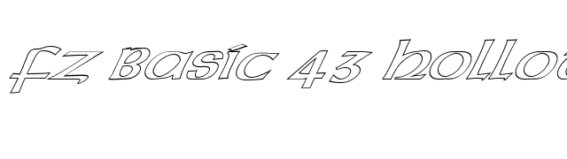 FZ BASIC 43 HOLLOW ITALIC font preview