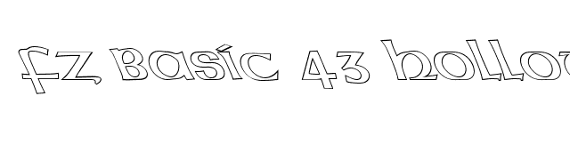 FZ BASIC 43 HOLLOW LEFTY font preview