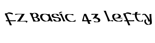 FZ BASIC 43 LEFTY font preview