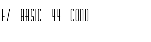 FZ BASIC 44 COND font preview