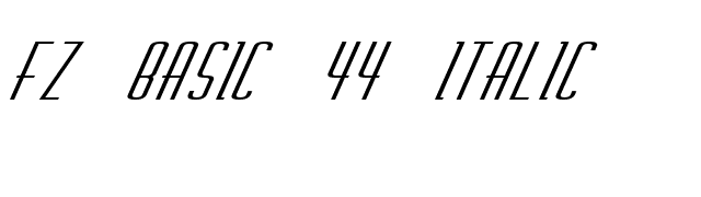 FZ BASIC 44 ITALIC font preview