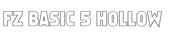 FZ BASIC 5 HOLLOW font preview