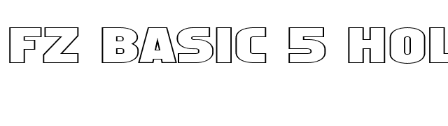 FZ BASIC 5 HOLLOW EX font preview