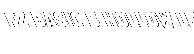 FZ BASIC 5 HOLLOW LEFTY font preview