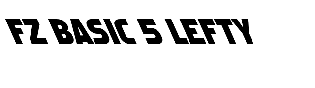 FZ BASIC 5 LEFTY font preview