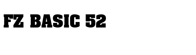 FZ BASIC 52 font preview