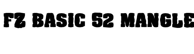 FZ BASIC 52 MANGLED font preview