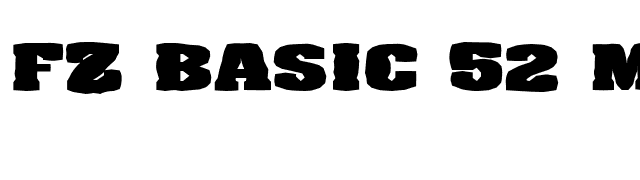 FZ BASIC 52 MANGLED EX font preview