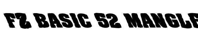 FZ BASIC 52 MANGLED LEFTY font preview