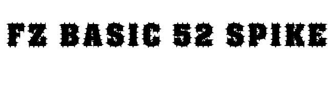 FZ BASIC 52 SPIKED font preview