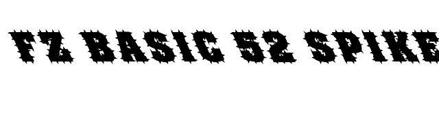 FZ BASIC 52 SPIKED LEFTY font preview