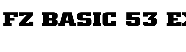 FZ BASIC 53 EX font preview