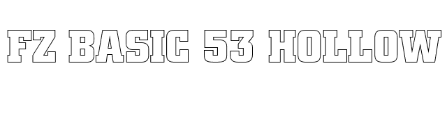 FZ BASIC 53 HOLLOW font preview