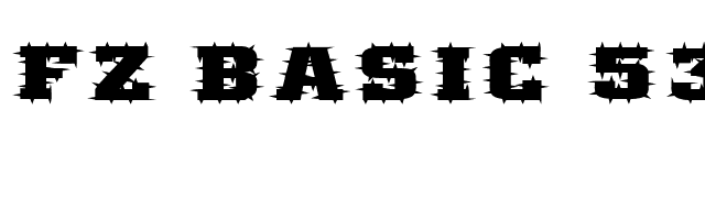 FZ BASIC 53 SPIKED EX font preview