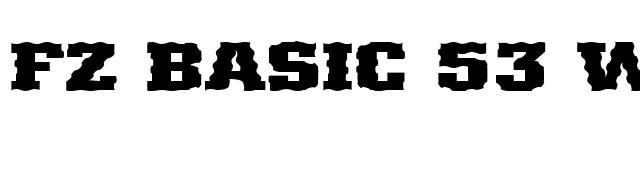 FZ BASIC 53 WAVEY EX font preview