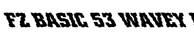 FZ BASIC 53 WAVEY LEFTY font preview