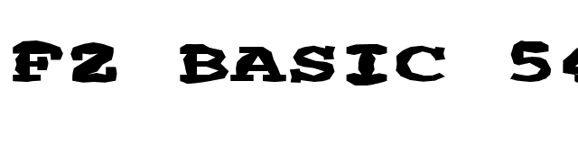 FZ BASIC 54 MANGLED EX font preview