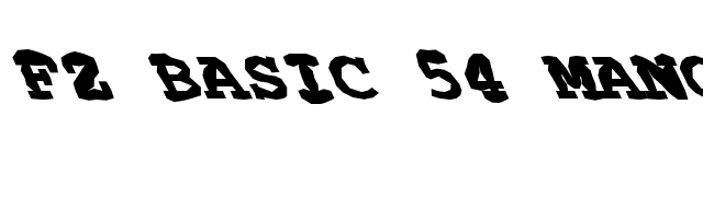 FZ BASIC 54 MANGLED LEFTY font preview