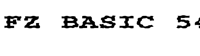 FZ BASIC 54 WAVEY EX font preview