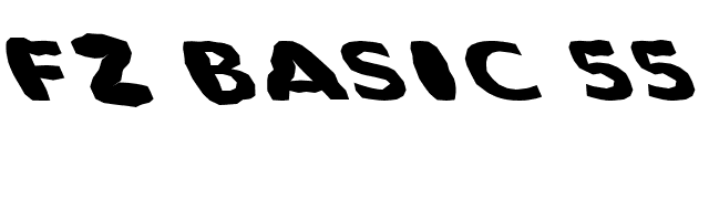 FZ BASIC 55 MANGLED LEFTY font preview