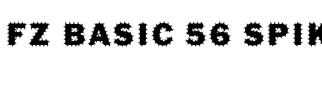 FZ BASIC 56 SPIKED font preview