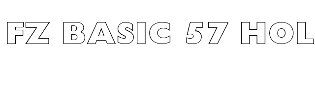 FZ BASIC 57 HOLLOW font preview